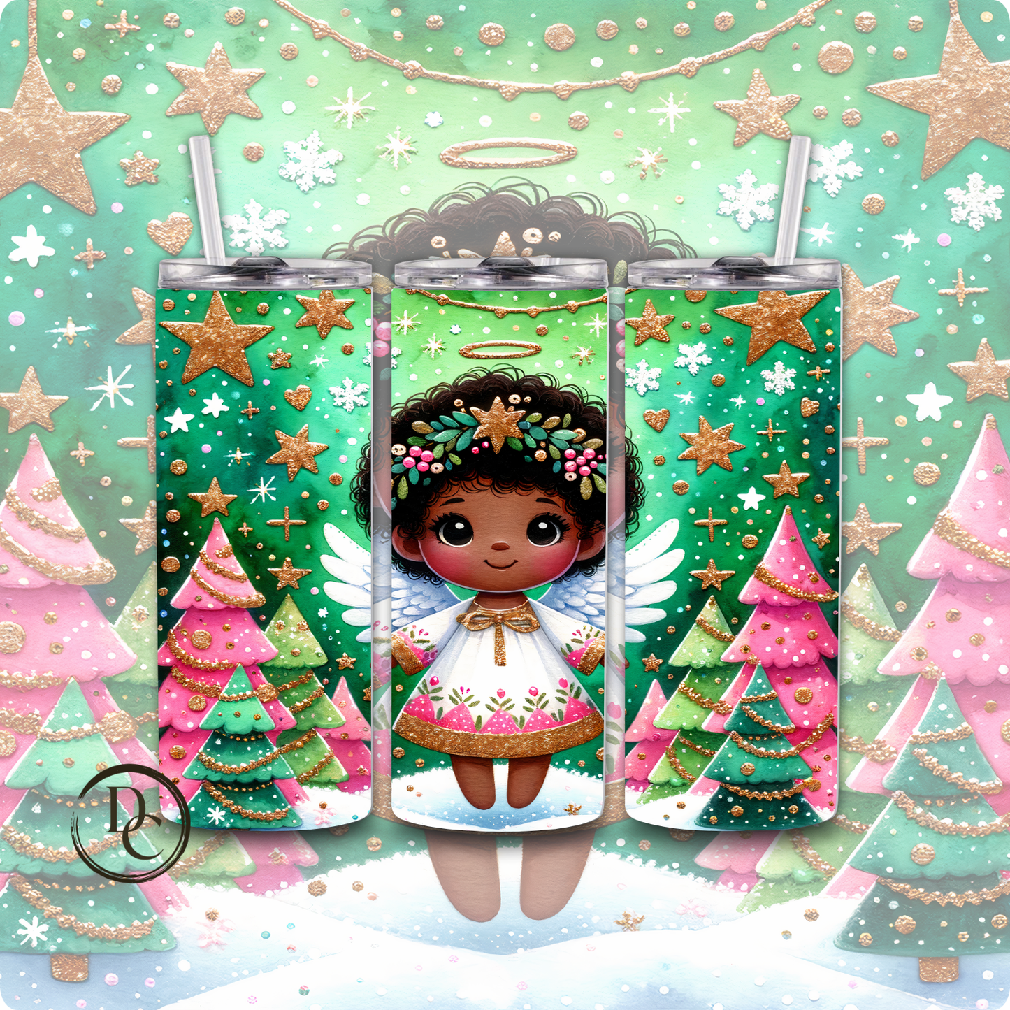 Christmas Santa 20 Oz Custom Sublimation Tumbler Stainless Steel# 9