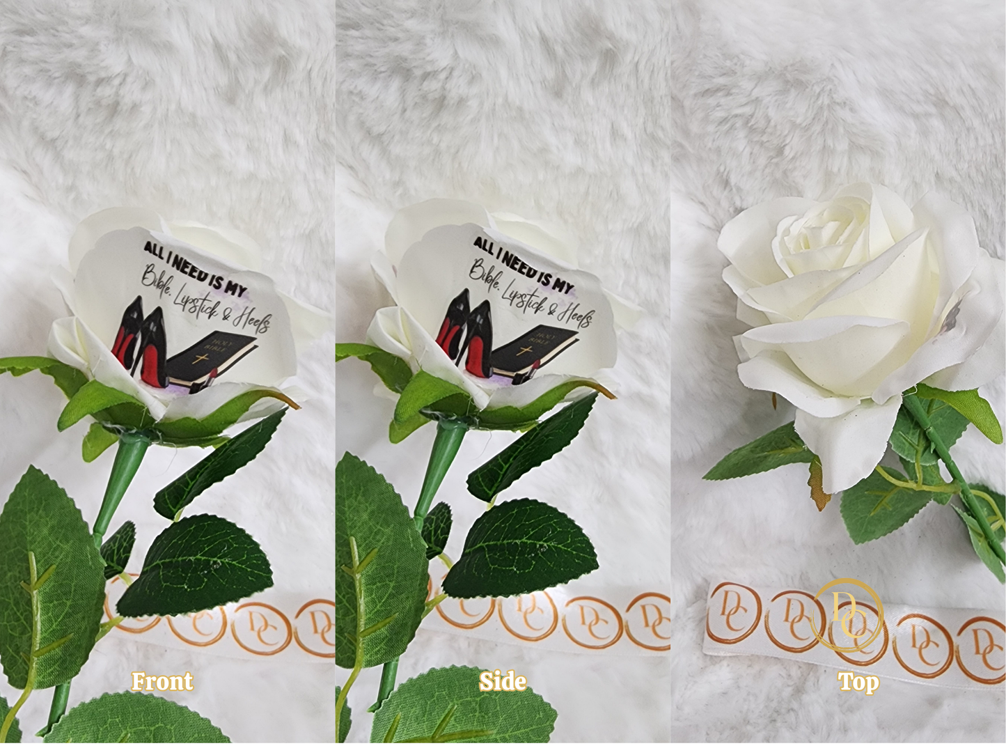 White Rose Cupid's Favorite HOT MESS Predesigns Custom Forever Flower Fun Custom Designs