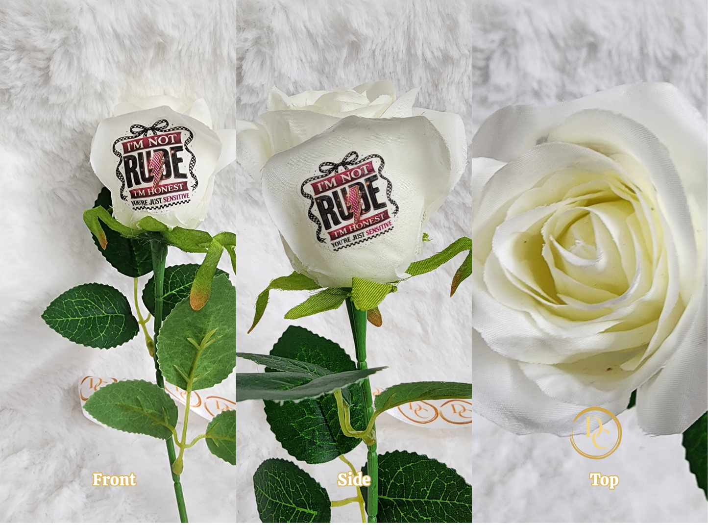 White Rose I can Buy Myself Flowers/ Happy Valentines Predesigns Custom Forever Flower Fun Custom Designs