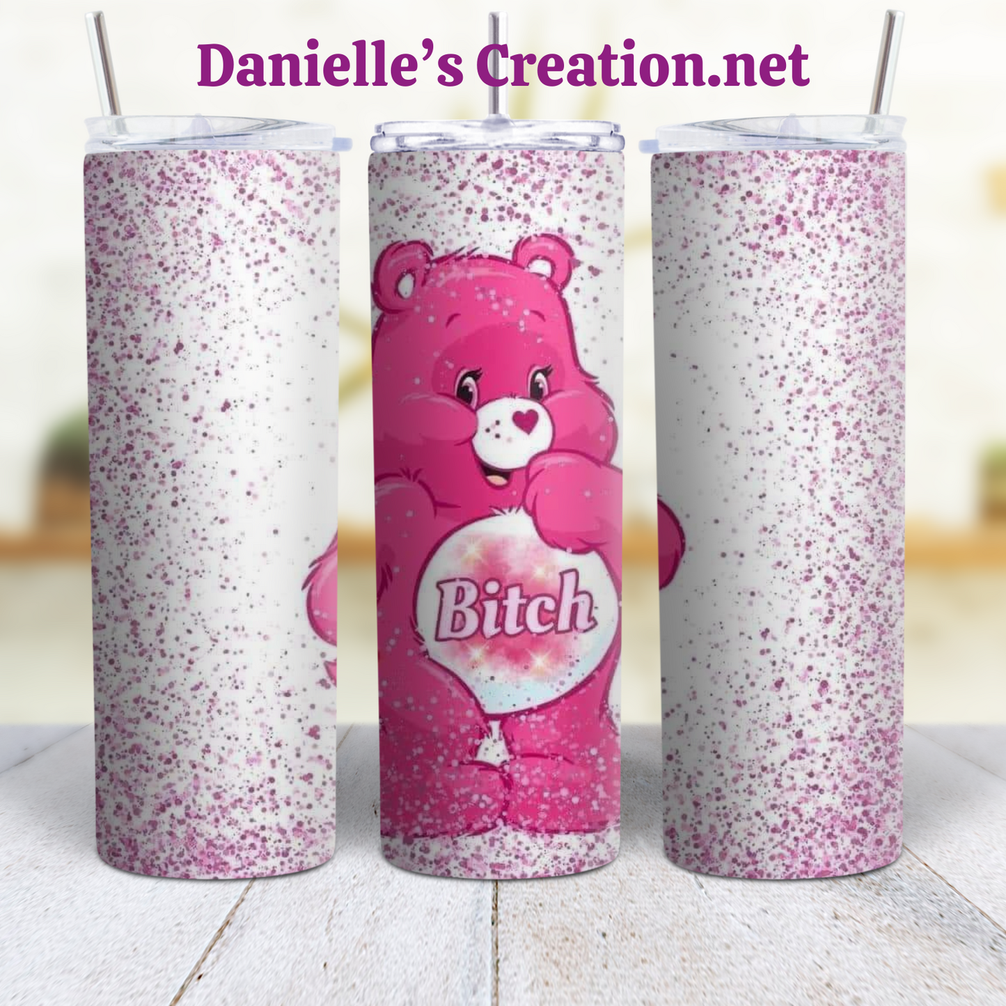 Swear Bear 20 oz Custom Sublimation Tumbler Stainless Steel