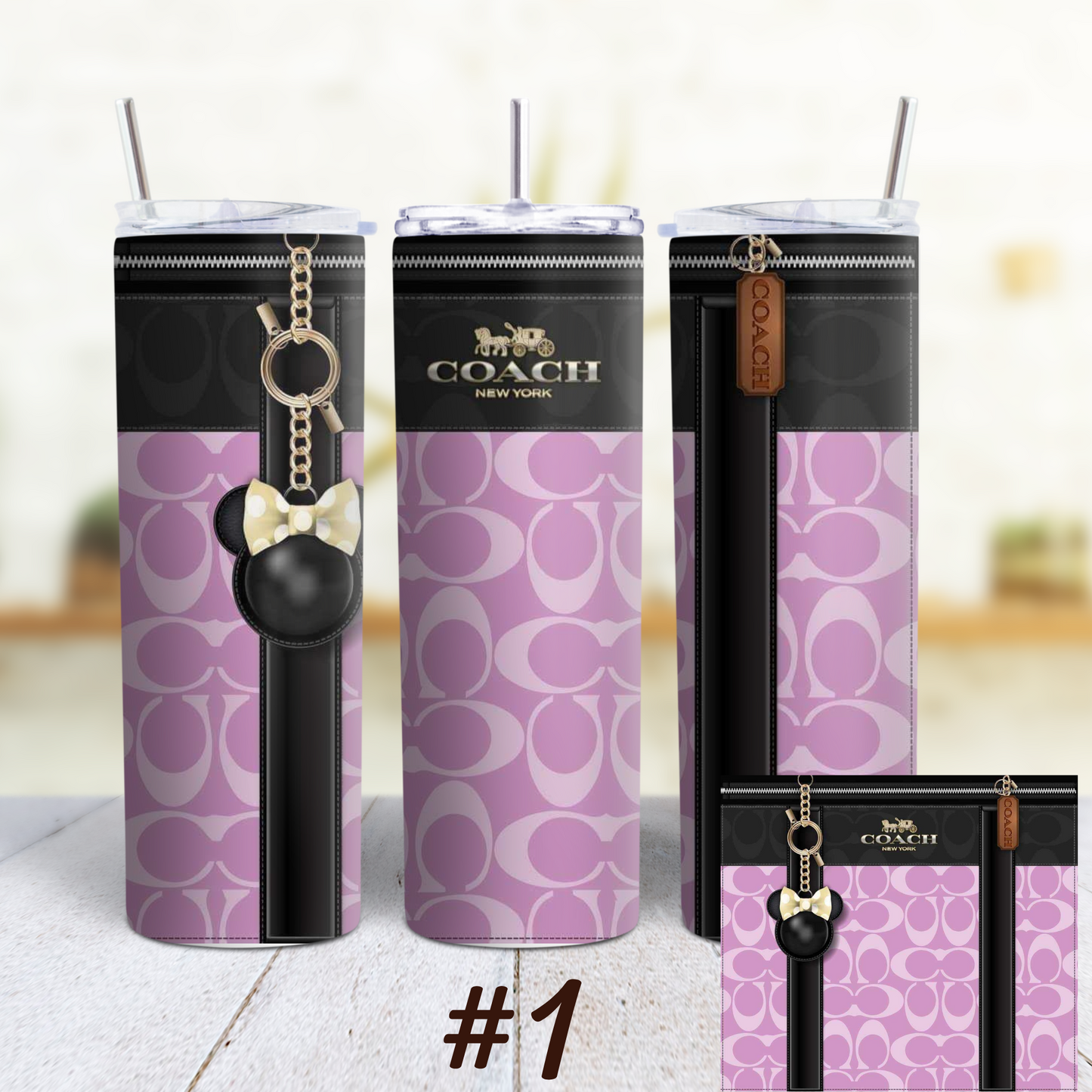 Coach 20 oz Custom Sublimation Tumbler Stainless Steel Insulated 3