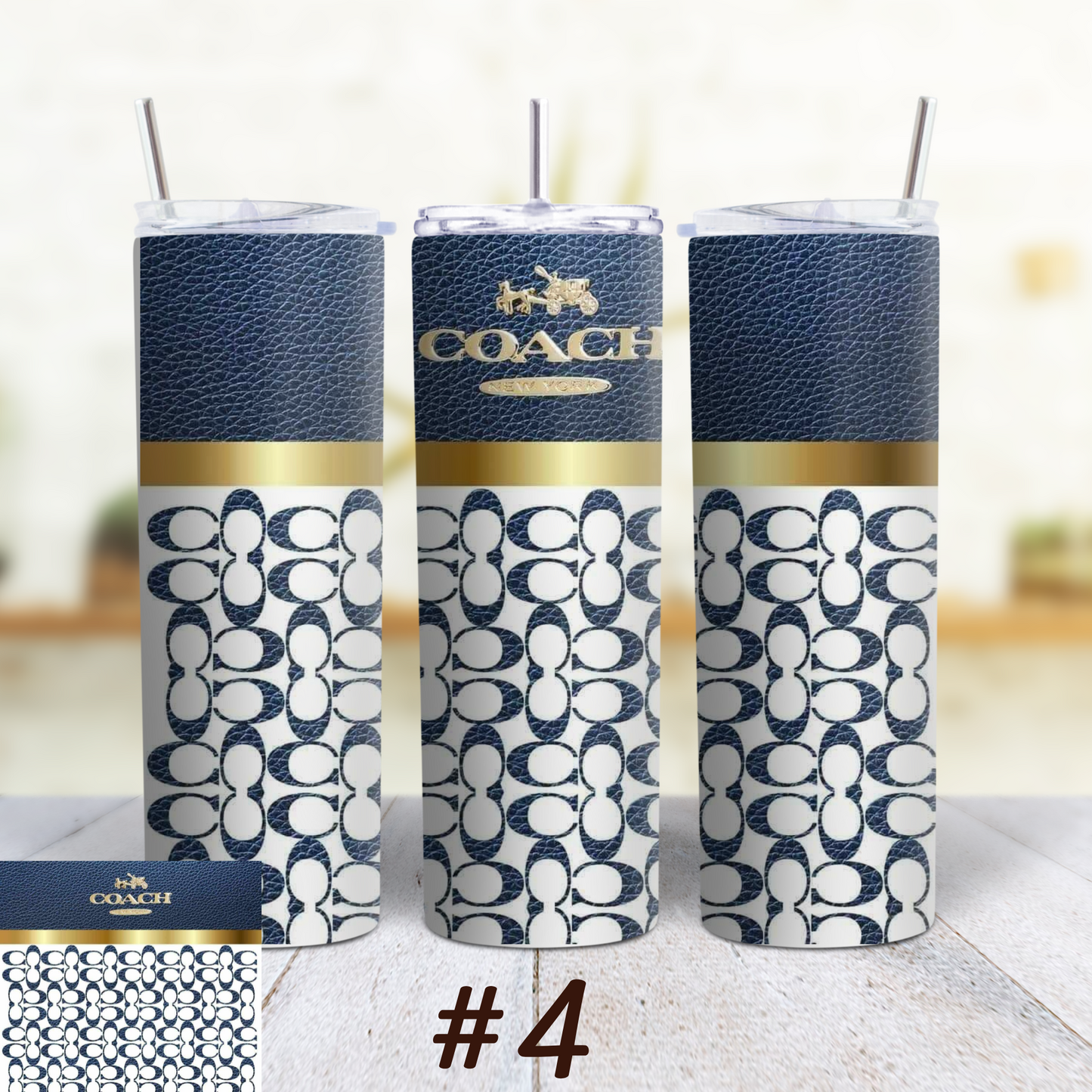 Coach 20 oz Custom Sublimation Tumbler Stainless Steel Insulated 5