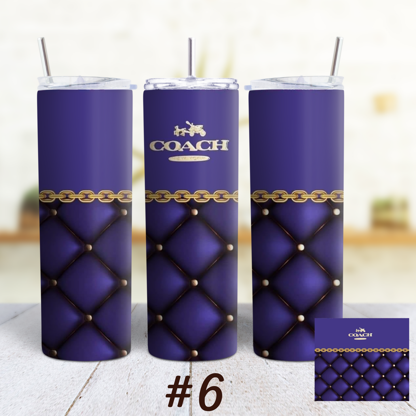 Coach 20 oz Custom Sublimation Tumbler Stainless Steel Insulated 7