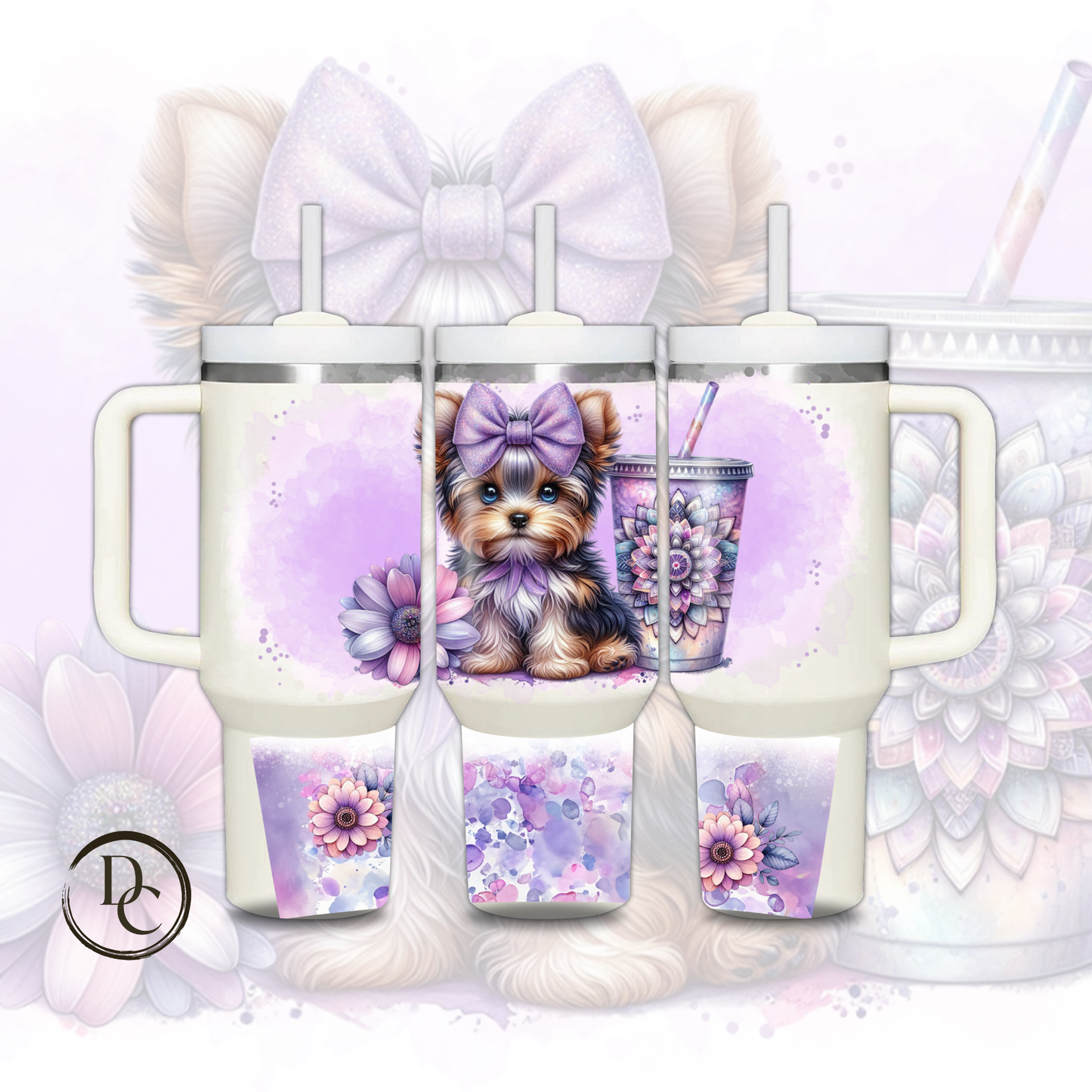 Yorkie 30 oz & 40 Oz Custom Sublimation Tumbler Stainless Steel Insulated