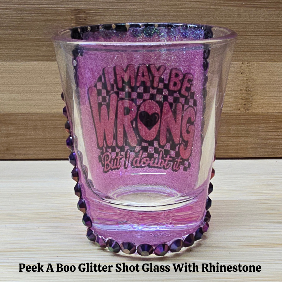 Peek‑A‑Boo Glitter Shot Glass