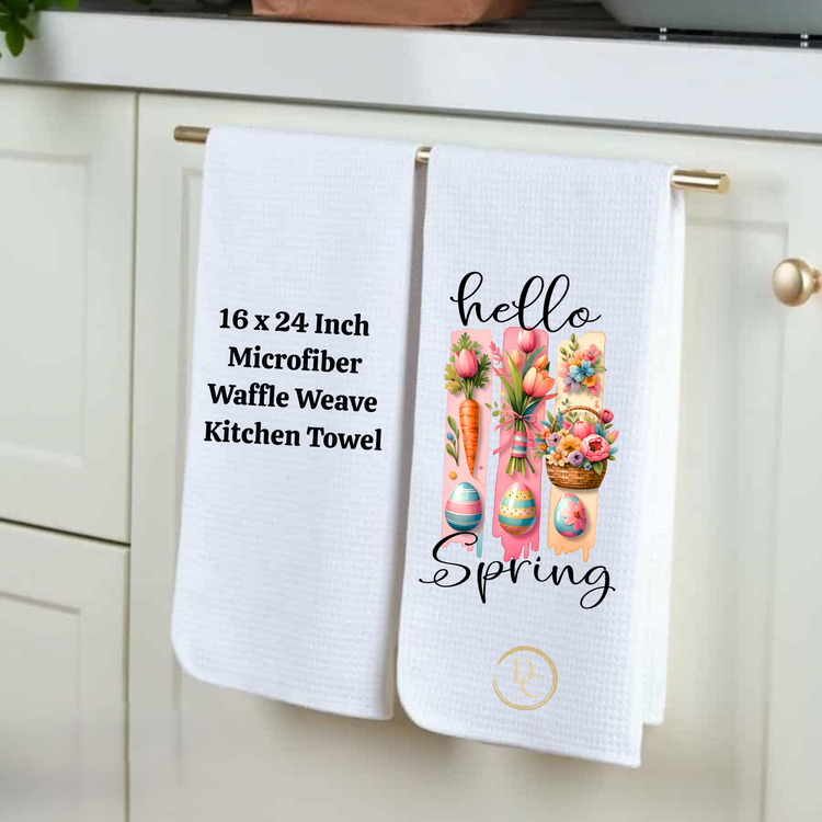 Easter Kitchen Towel Microfiber Waffle Weave