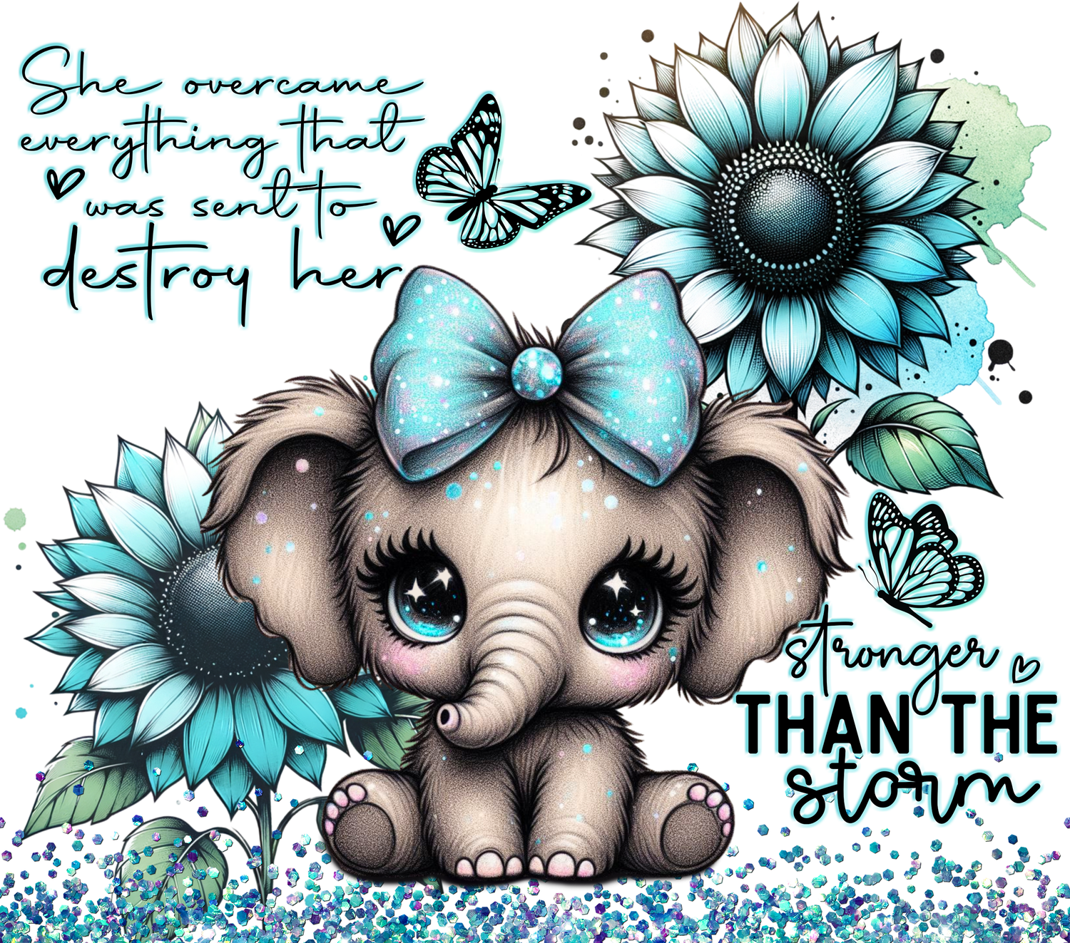 Cute Affirmation Animal Stronger Than The Storm