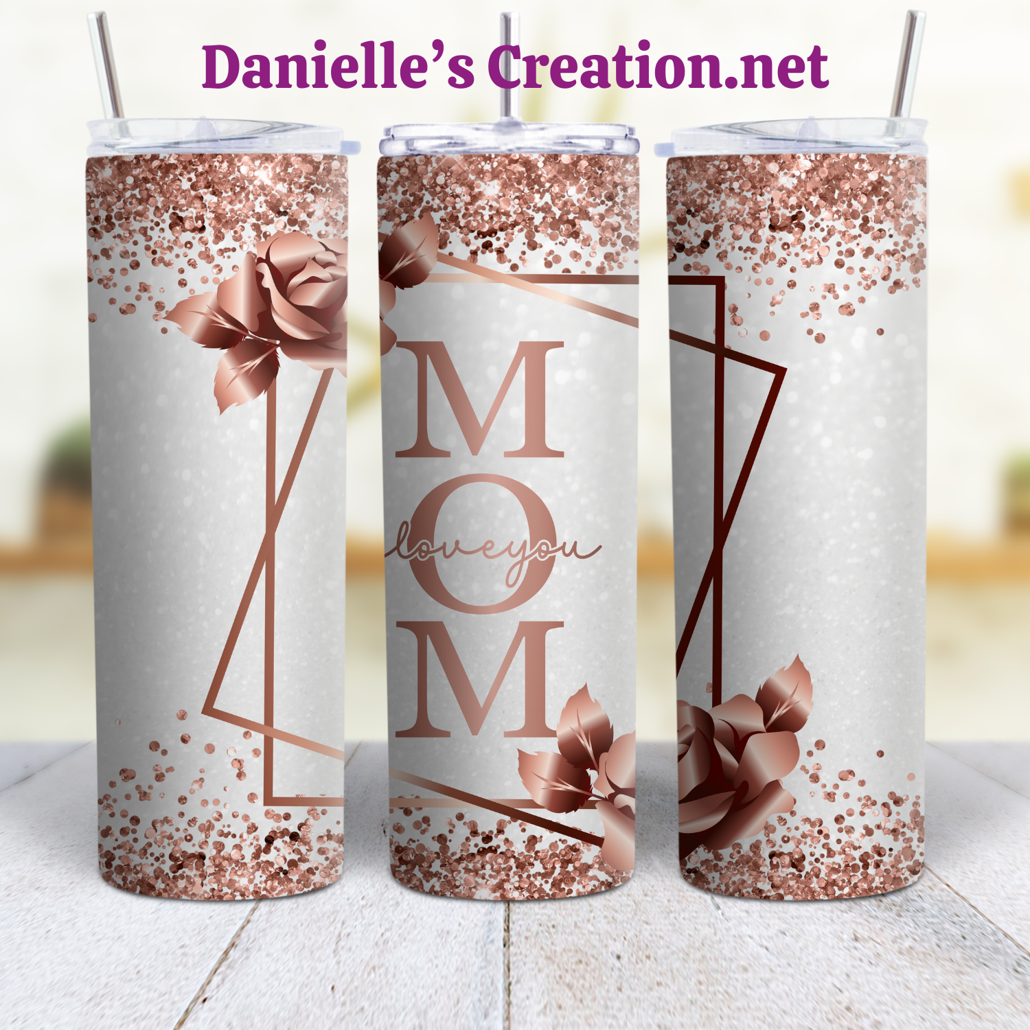 MOM TUMBLERS ROSE GOLD