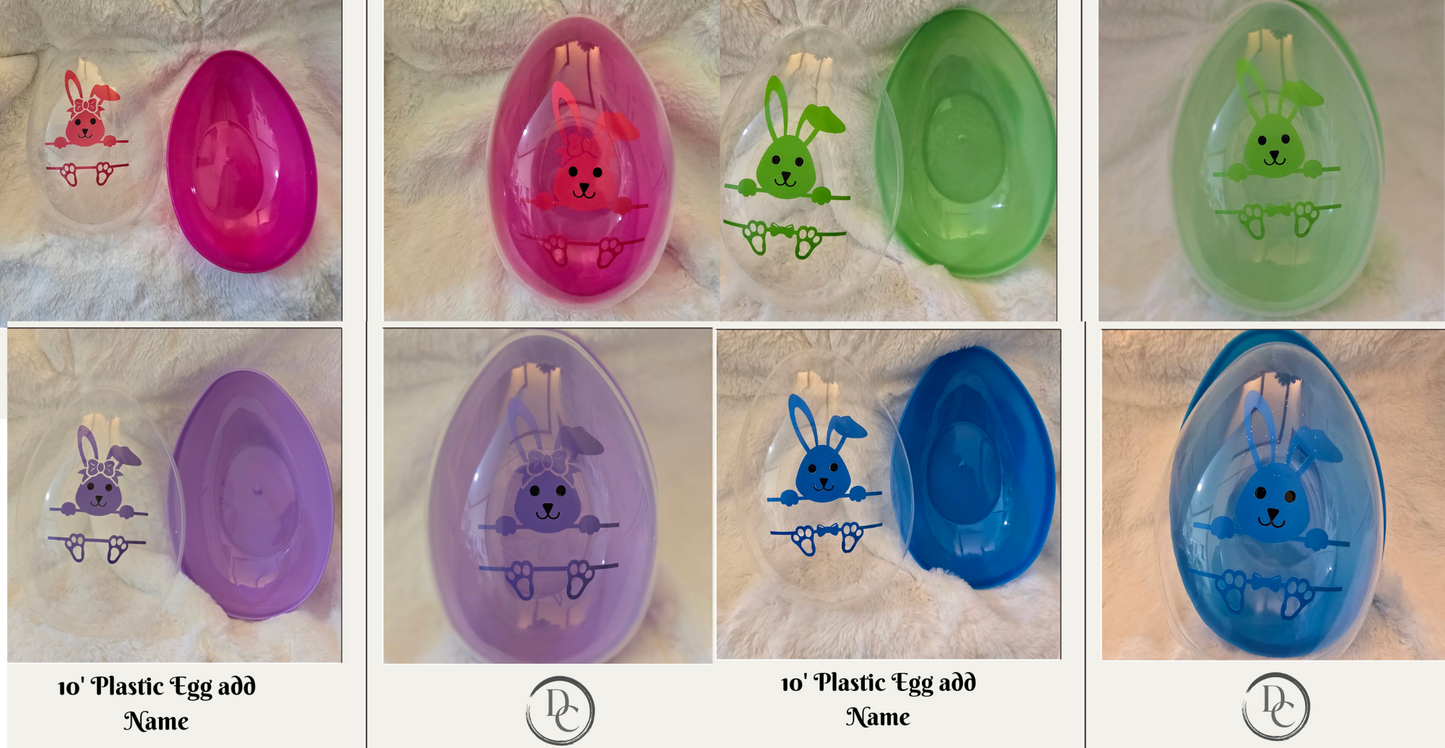 10" Blue Jumbo Personalized Plastic Easter Egg