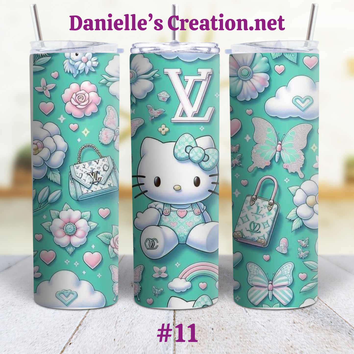 Hello Kitty 20 oz Custom Sublimation Tumbler Stainless Steel 16