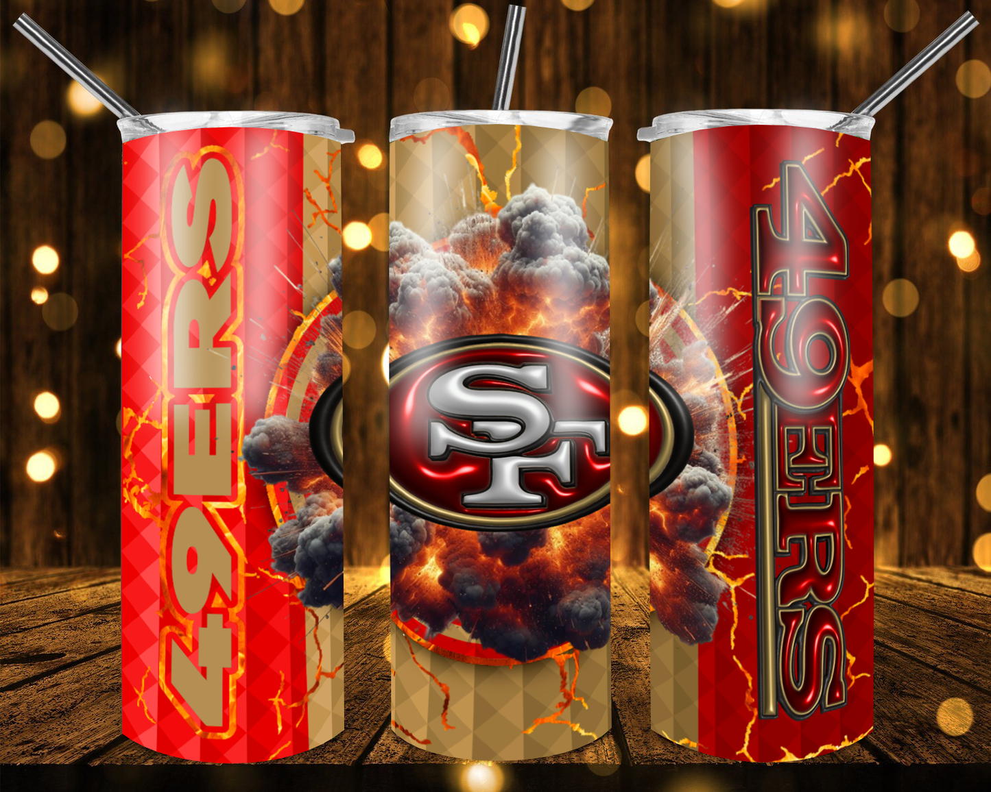Panthers Football 3D 20 oz Custom Sublimation Tumbler Stainless Steel# 4