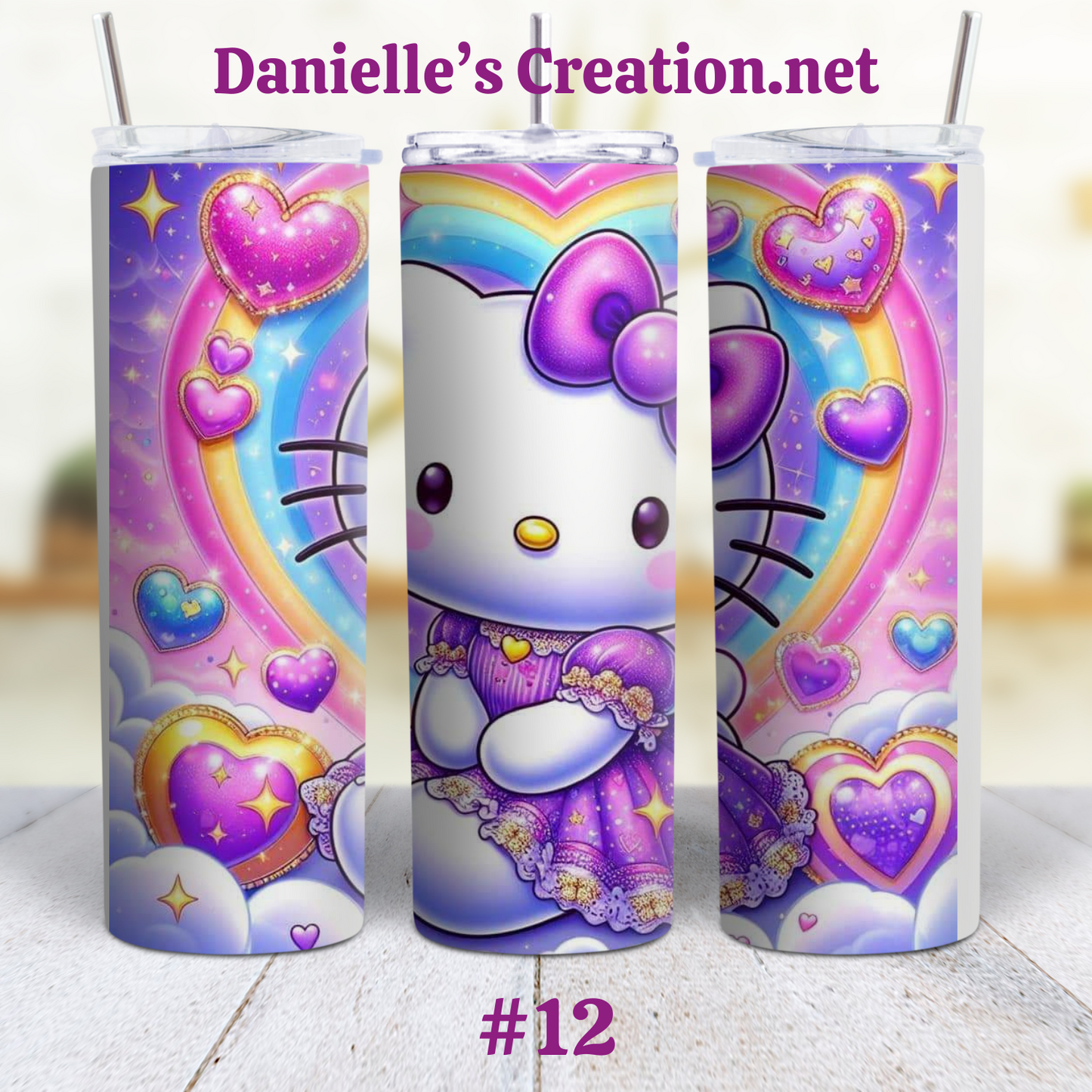Hello Kitty 20 oz Custom Sublimation Tumbler Stainless Steel 16