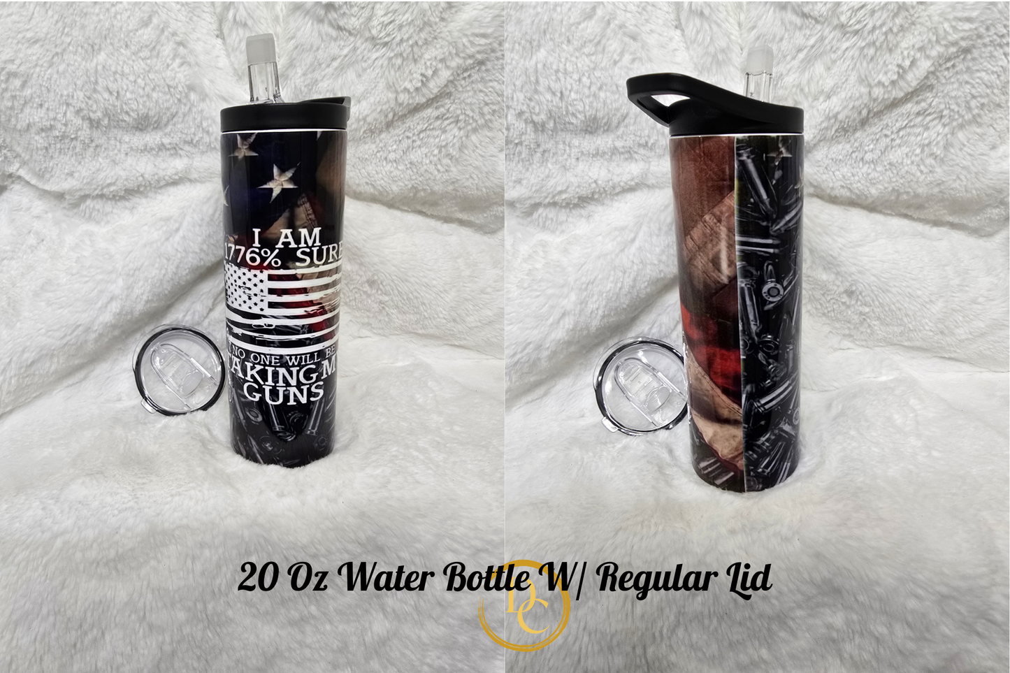 We the people Custom Sublimation Water Bottle/ With regular lid Tumbler #4