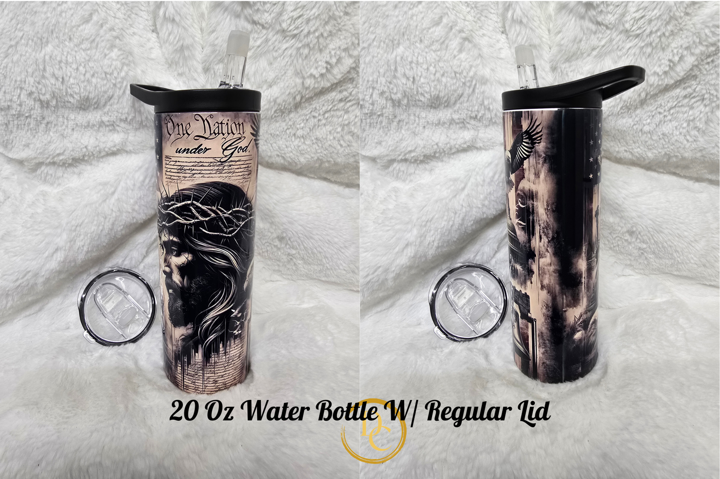 We the people Custom Sublimation Water Bottle/ With regular lid Tumbler #4