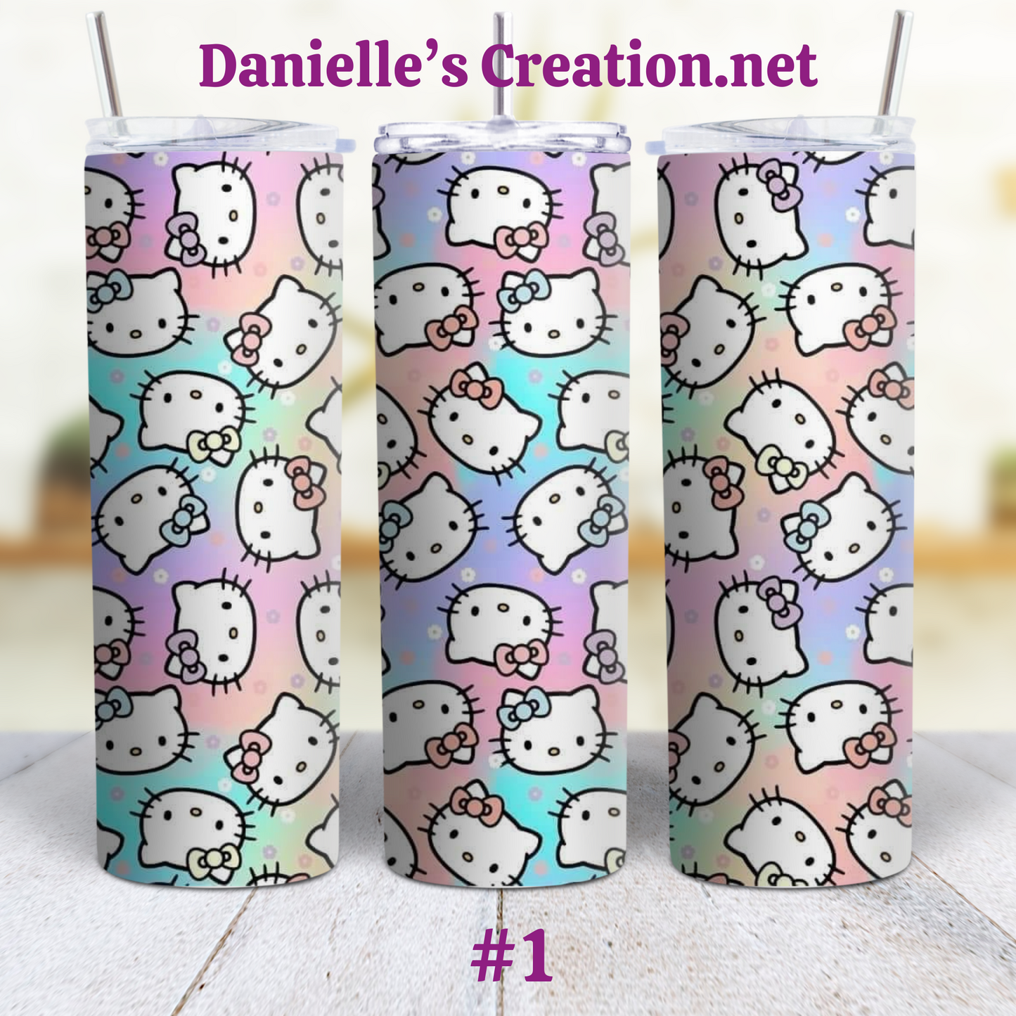 Hello Kitty 20 oz Custom Sublimation Tumbler Stainless Steel 7