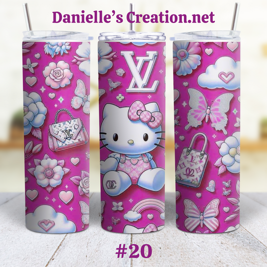 Hello Kitty 20 oz Custom Sublimation Tumbler Stainless Steel 20