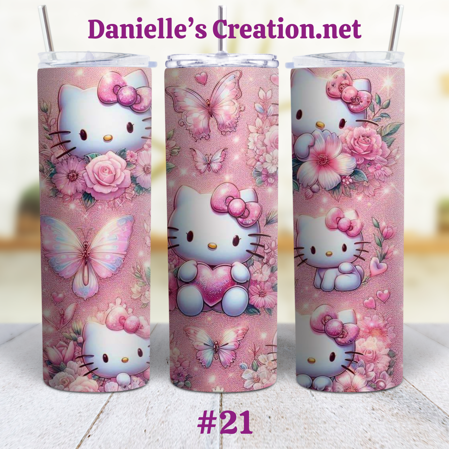 Hello Kitty 20 oz Custom Sublimation Tumbler Stainless Steel 21