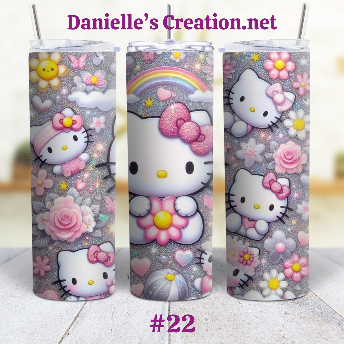 Hello Kitty 20 oz Custom Sublimation Tumbler Stainless Steel 21