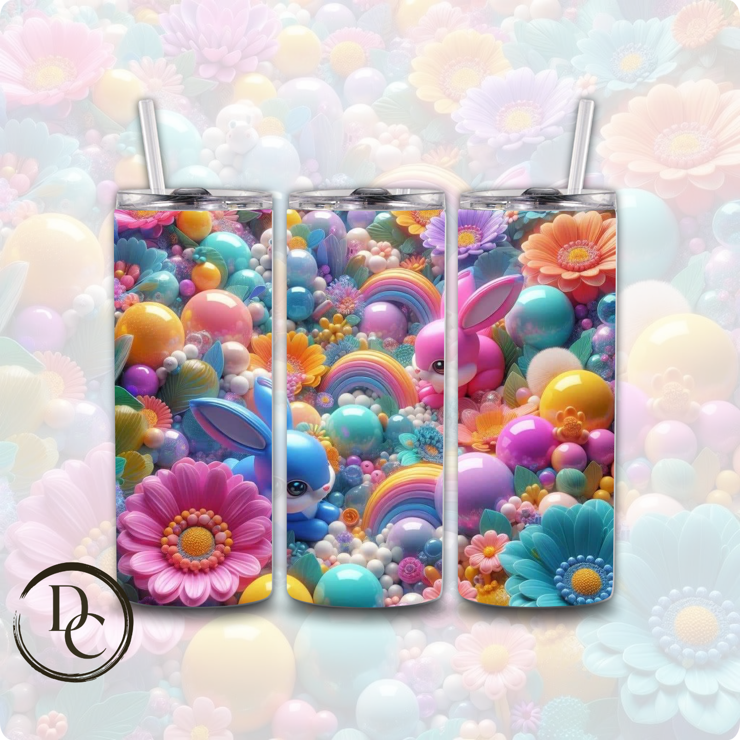 Peeps Marshmallow Chicks 20 oz Custom Sublimation Tumbler Stainless Steel Insulated #21
