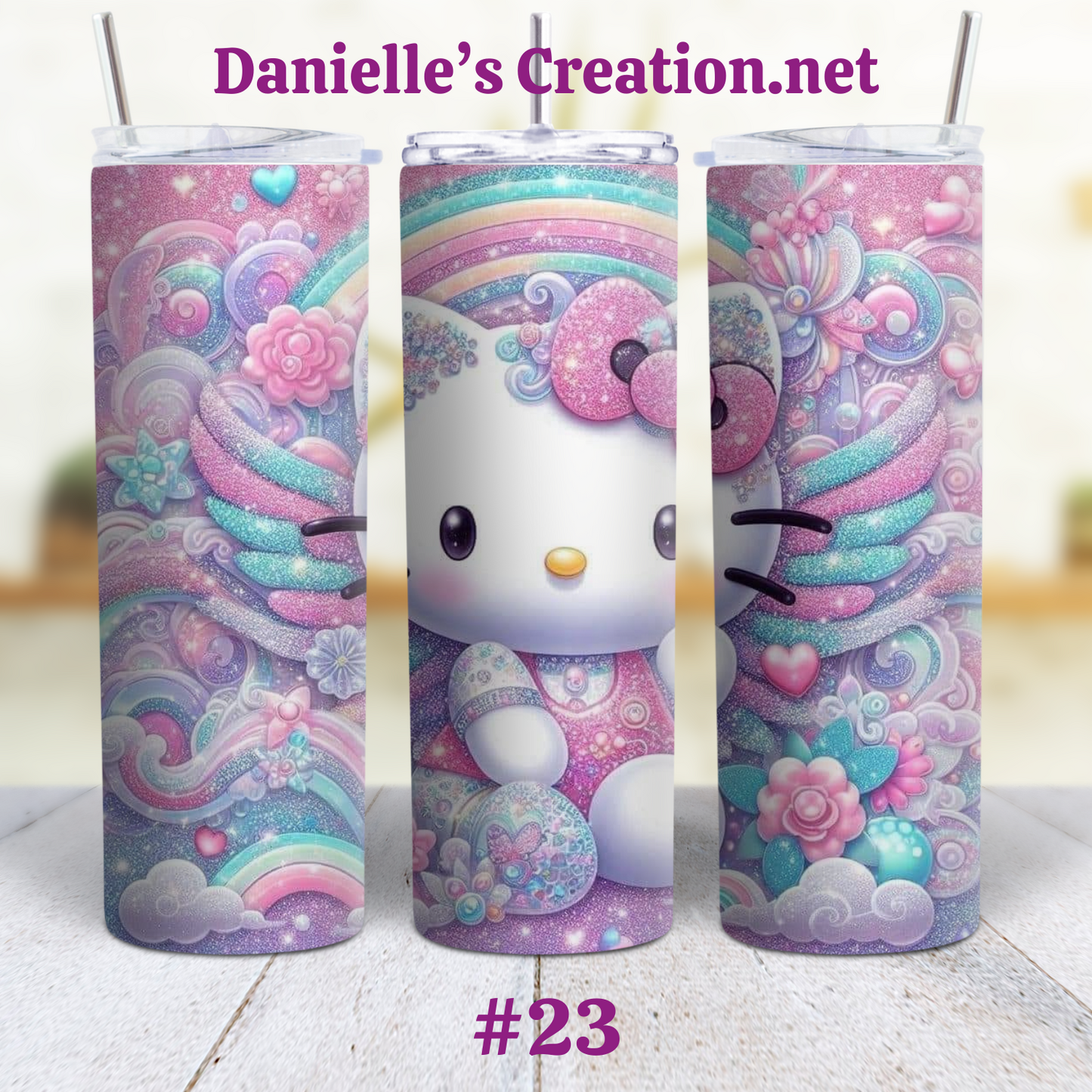 Hello Kitty 20 oz Custom Sublimation Tumbler Stainless Steel 21