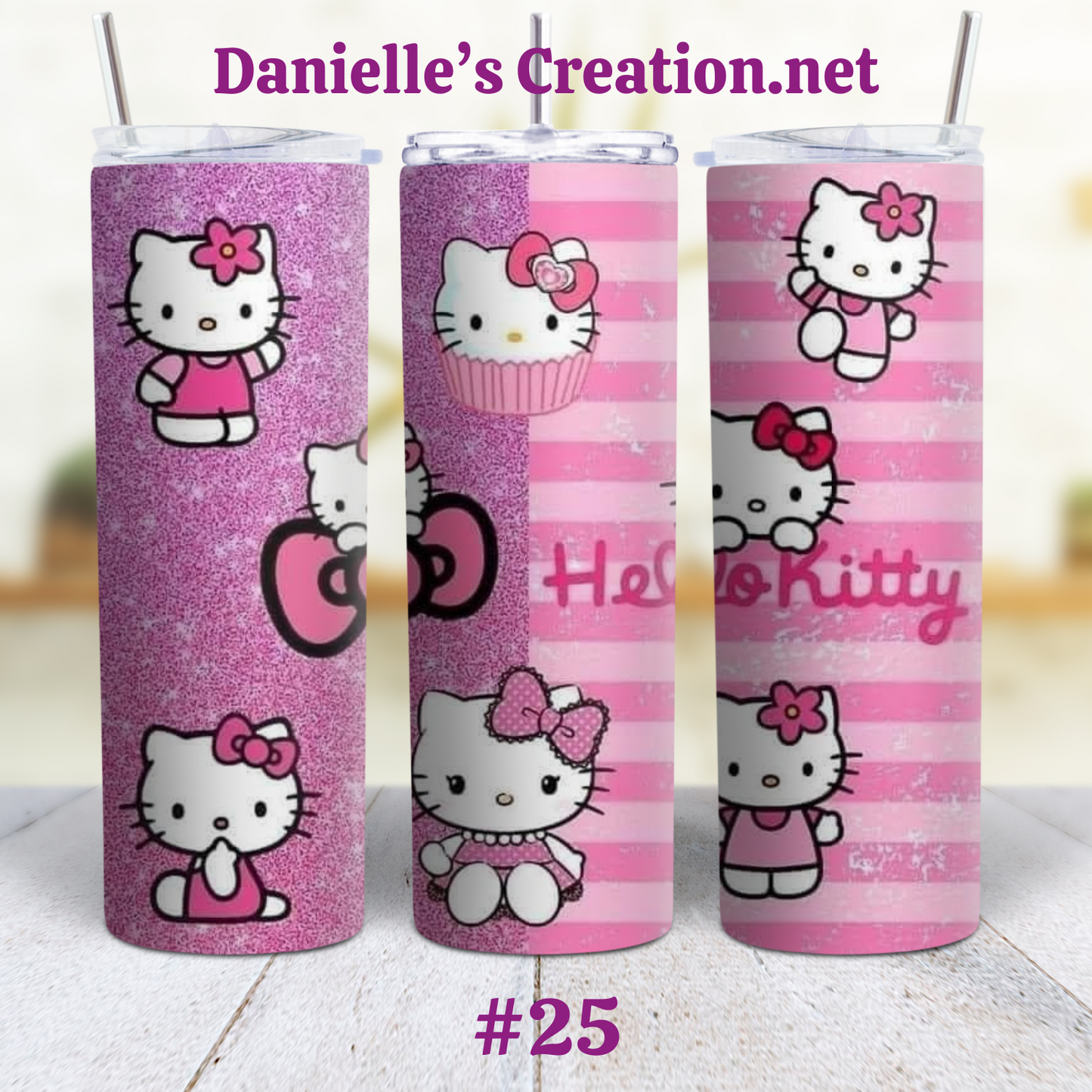 Hello Kitty 20 oz Custom Sublimation Tumbler Stainless Steel 23