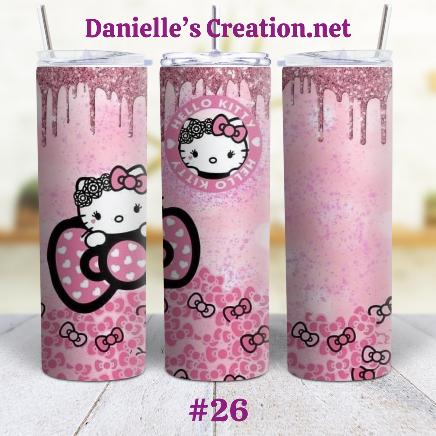 Hello Kitty 20 oz Custom Sublimation Tumbler Stainless Steel 21
