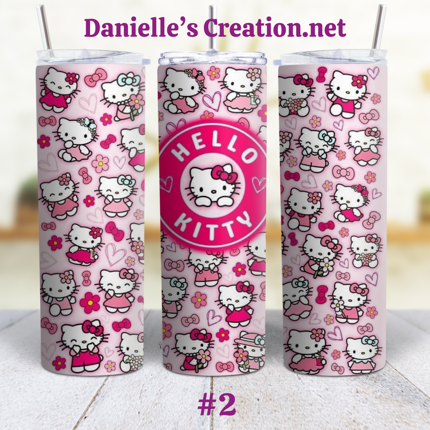 Hello Kitty 20 oz Tumblers Custom Sublimation Tumbler Stainless Steel 9