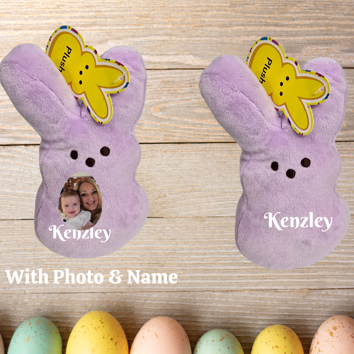 7" Pink Peeps Plush Bunny Personalized with Name