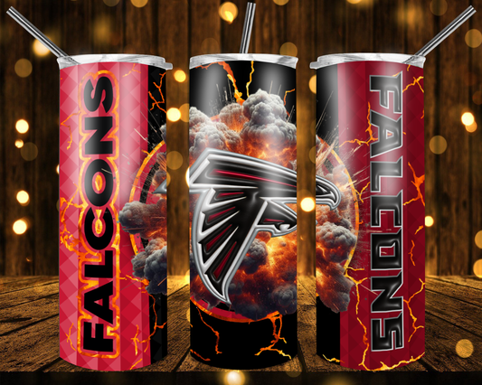 Falcons Football 3D 20 oz Custom Sublimation Tumbler Stainless Steel# 30