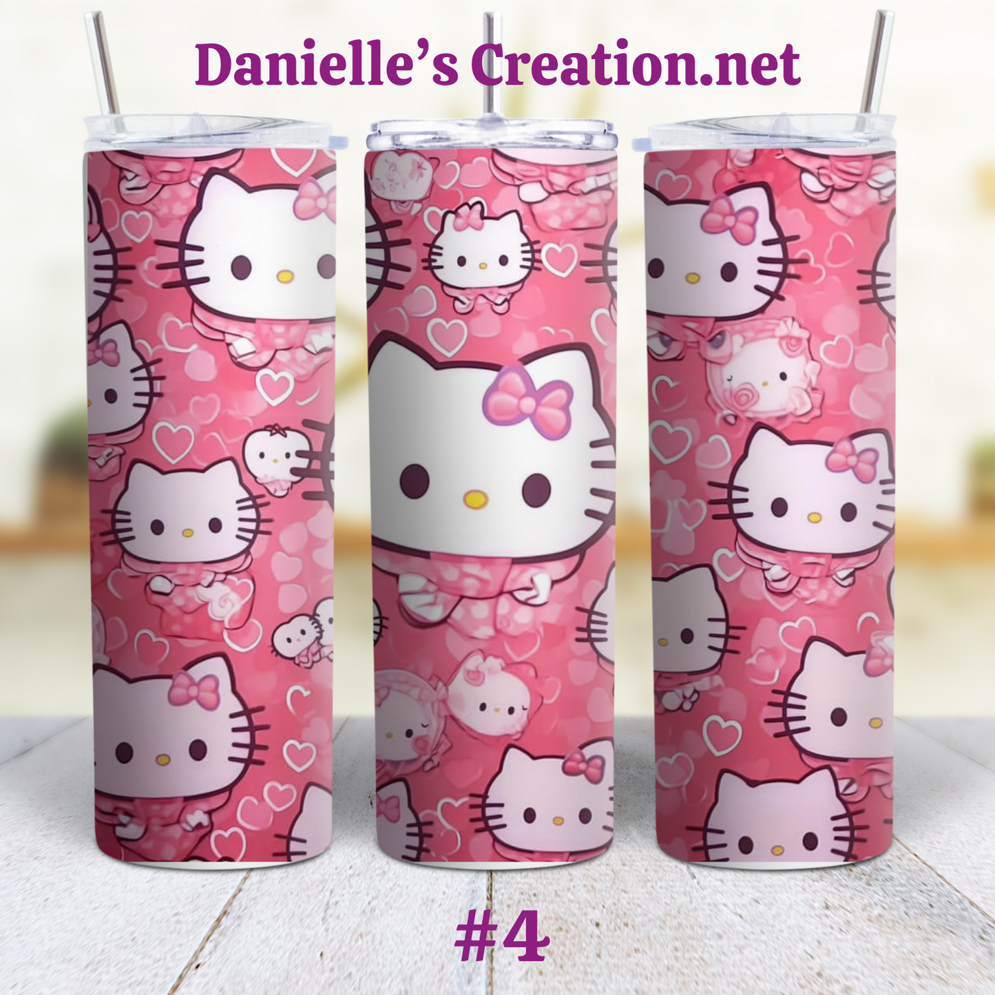 Hello Kitty 20 oz Custom Sublimation Tumbler Stainless Steel 3