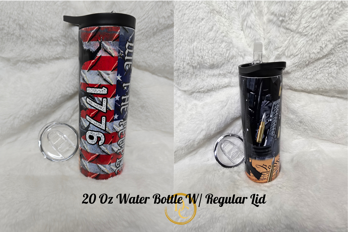 We the people Custom Sublimation Water Bottle/ With regular lid Tumbler #4