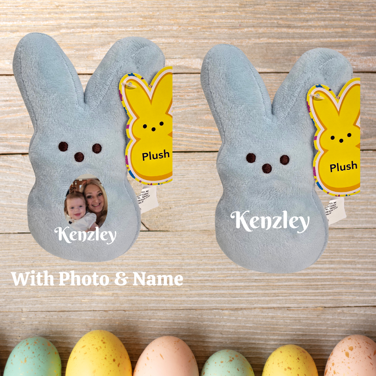 7" Pink Peeps Plush Bunny Personalized with Name