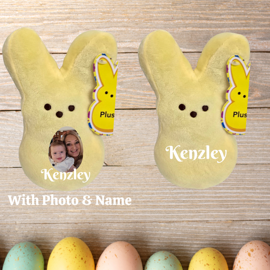 7" Yellow Peeps Plush Bunny Personalized with Name