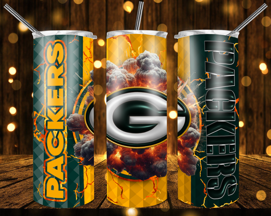 Packers Football 3D 20 oz Custom Sublimation Tumbler Stainless Steel# 5