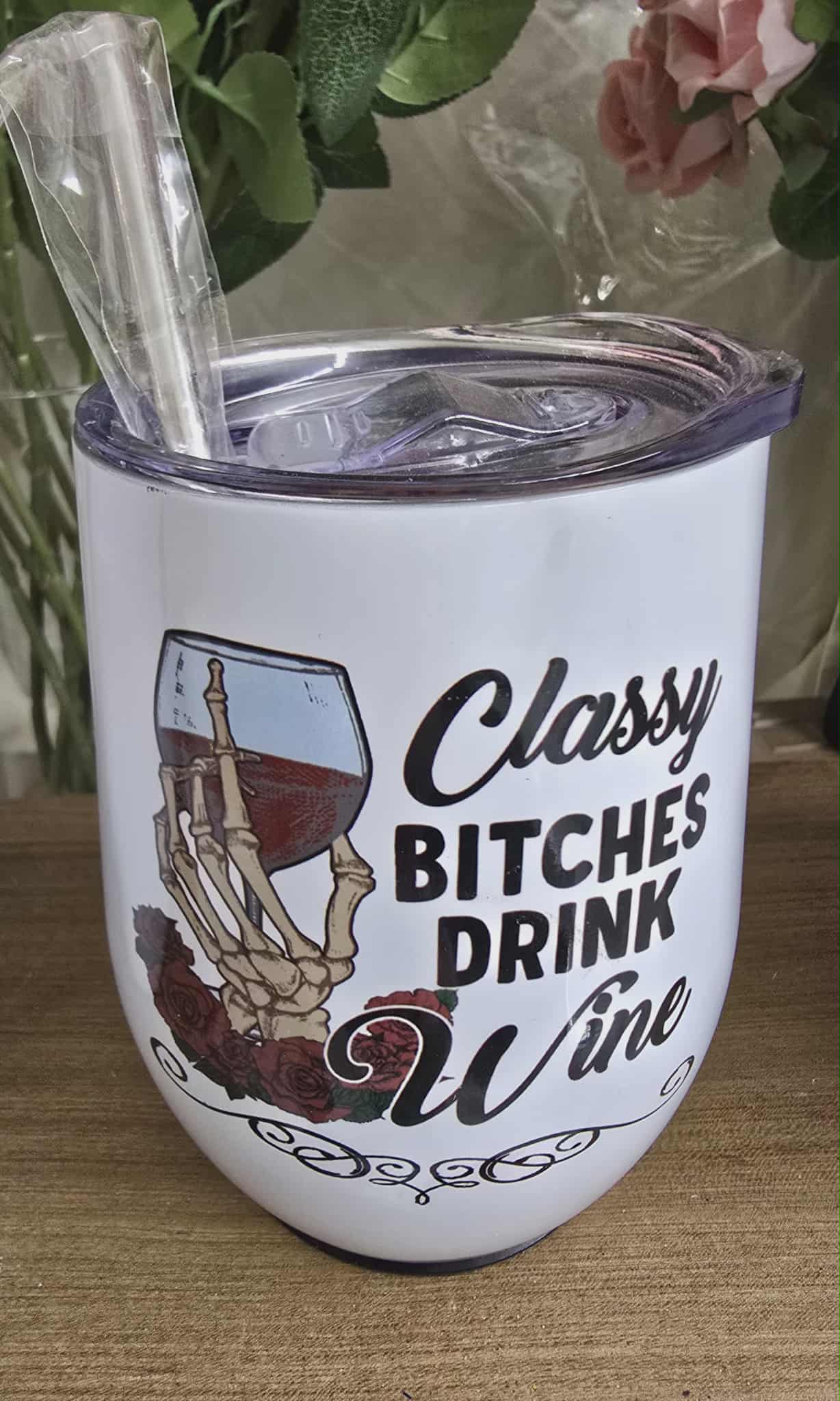 12 Oz Wine EMOTIONAL SPPORT BEVERAGE 1 DRINK AT A TIME Clearance Custom Sublimation Tumbler #6