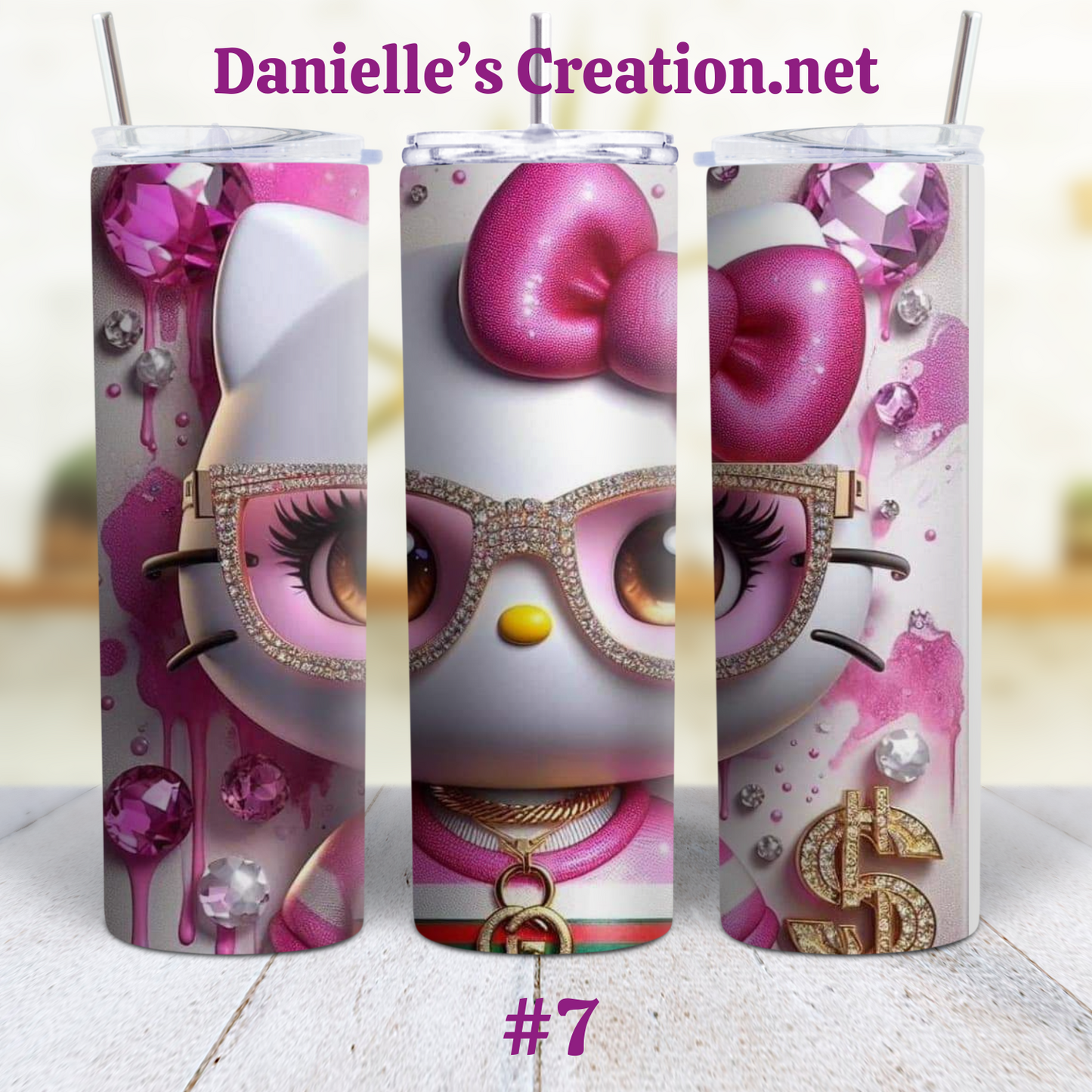 Hello Kitty 20 oz Tumblers Custom Sublimation Tumbler Stainless Steel 9