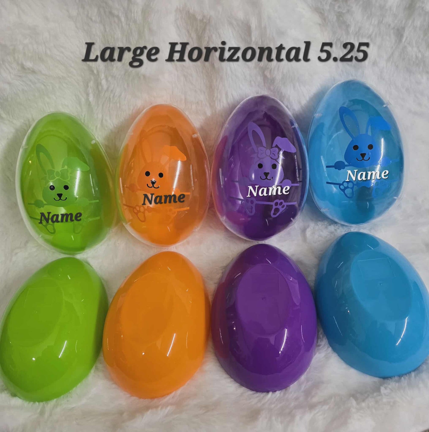 6" Blue Jumbo Personalized Plastic Easter Egg