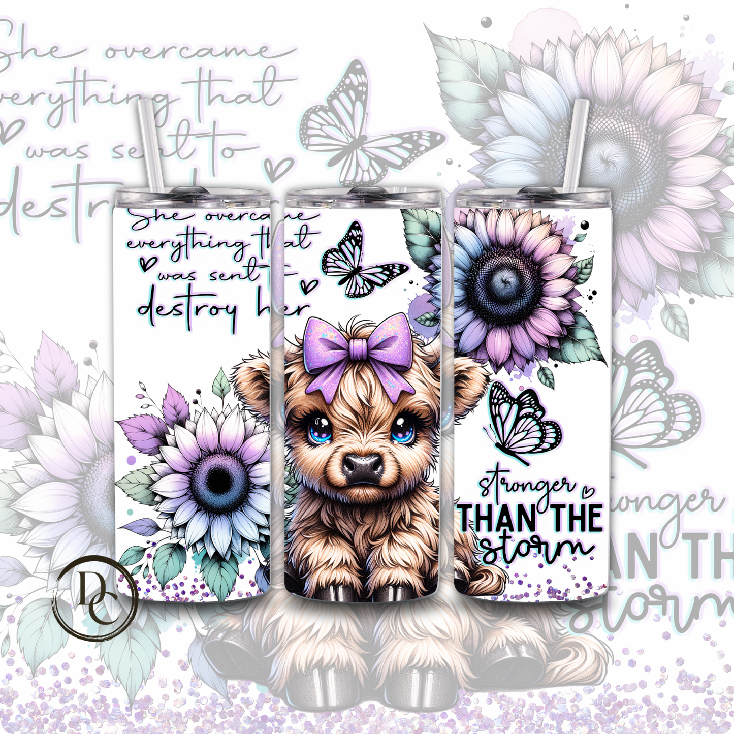 Elephant Affirmation 20 oz Custom Sublimation Tumbler Stainless Steel 1