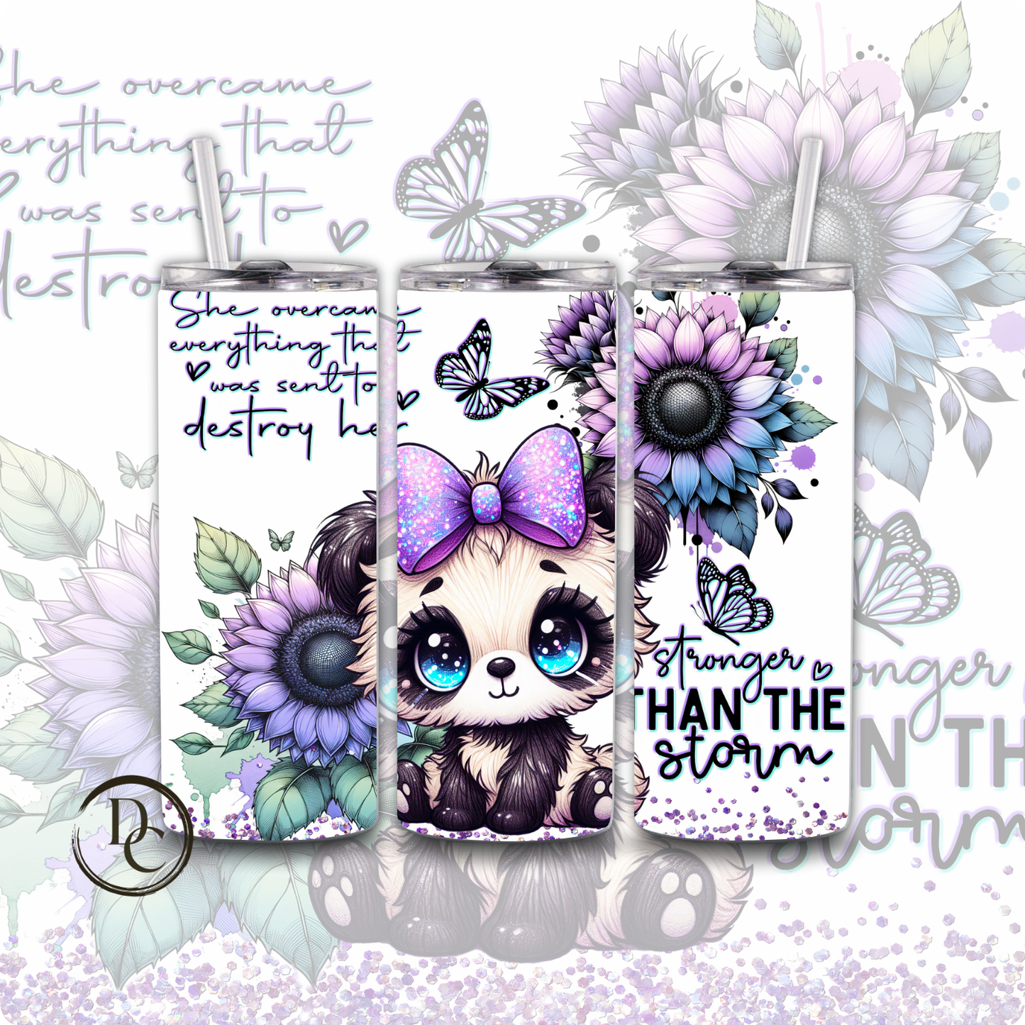 Elephant Affirmation 20 oz Custom Sublimation Tumbler Stainless Steel 1