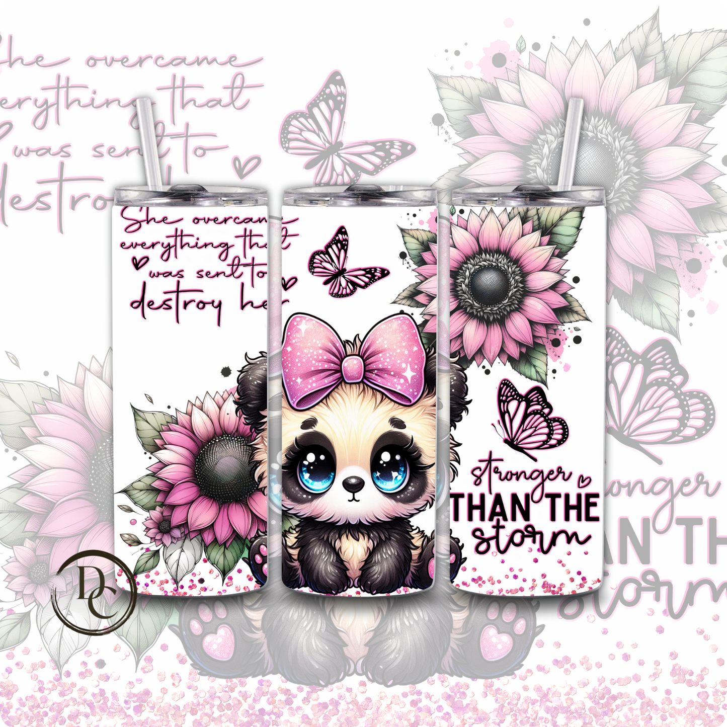 Elephant Affirmation 20 oz Custom Sublimation Tumbler Stainless Steel 1