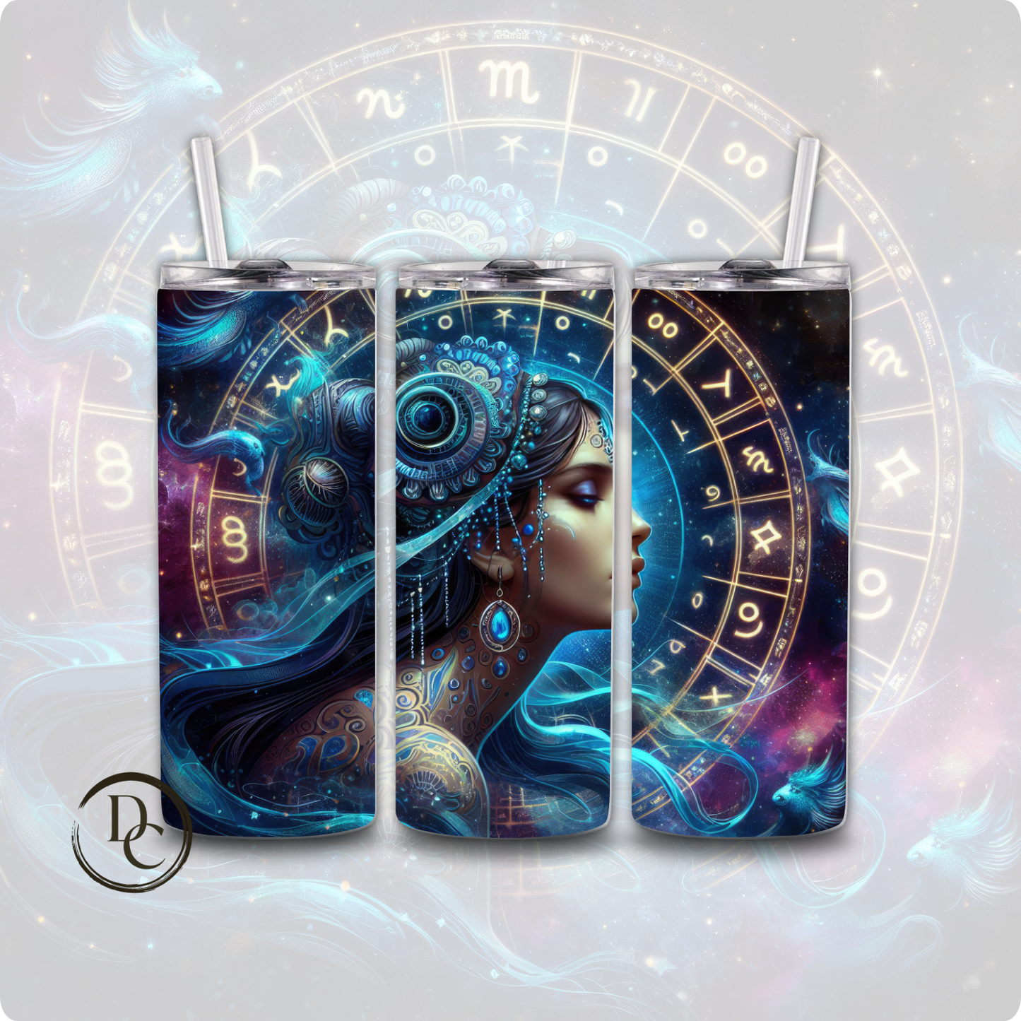 Gemini Zodiac 20 oz Custom Sublimation Tumbler Stainless Steel