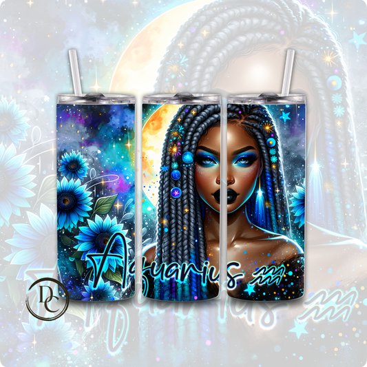 AQUARIUS Zodiac African Women 20 oz Custom Sublimation Tumbler Stainless Steel