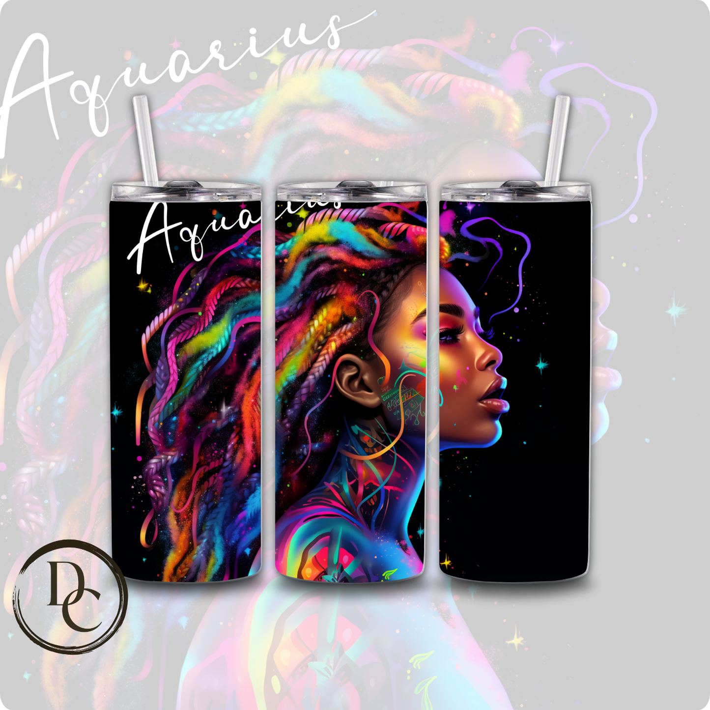VIRGO Zodiac African Women 20 oz Stainless Steel Custom Sublimation Tumbler