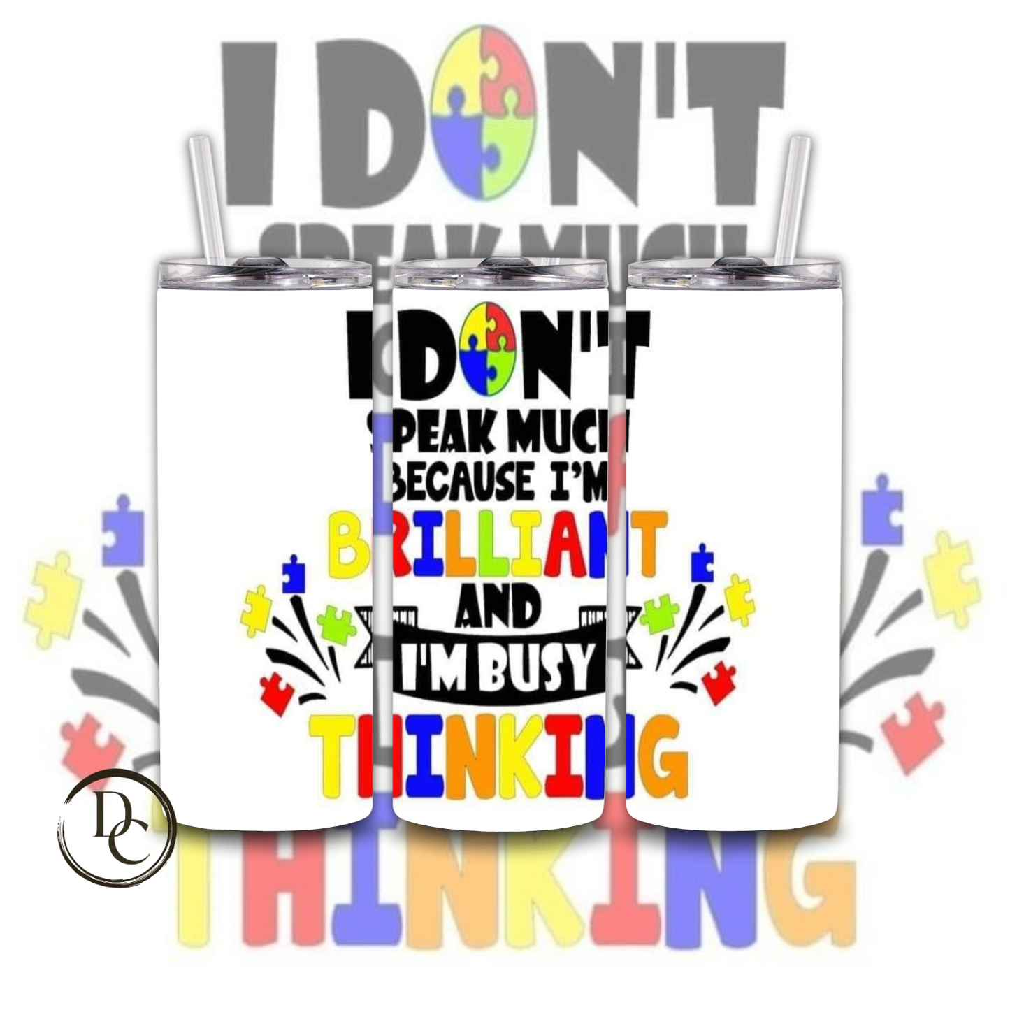 GOD FOUND SOME OF THE STRONGEST AUTISM 20 oz Custom Sublimation Tumbler Stainless Steel 45
