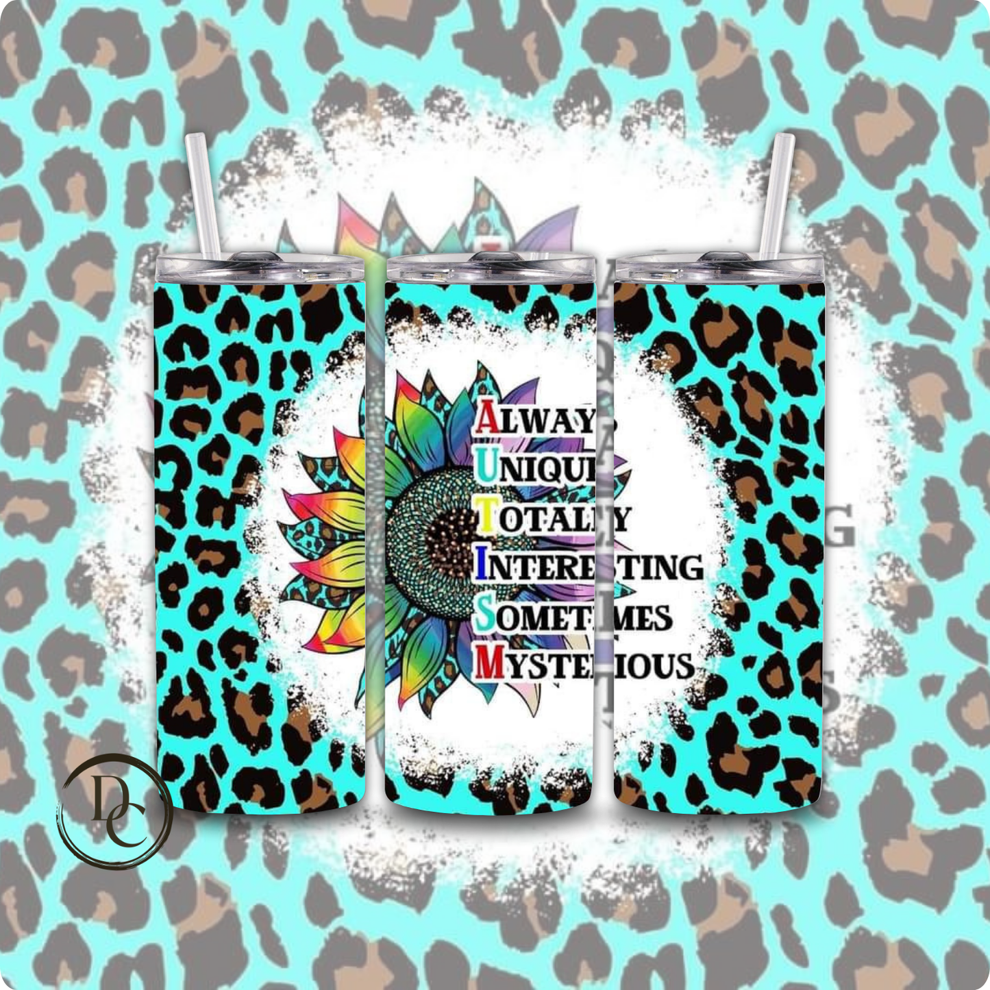 GOD FOUND SOME OF THE STRONGEST AUTISM 20 oz Custom Sublimation Tumbler Stainless Steel 45