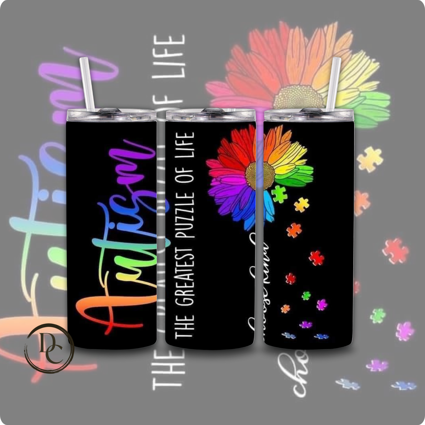 GOD FOUND SOME OF THE STRONGEST AUTISM 20 oz Custom Sublimation Tumbler Stainless Steel 45