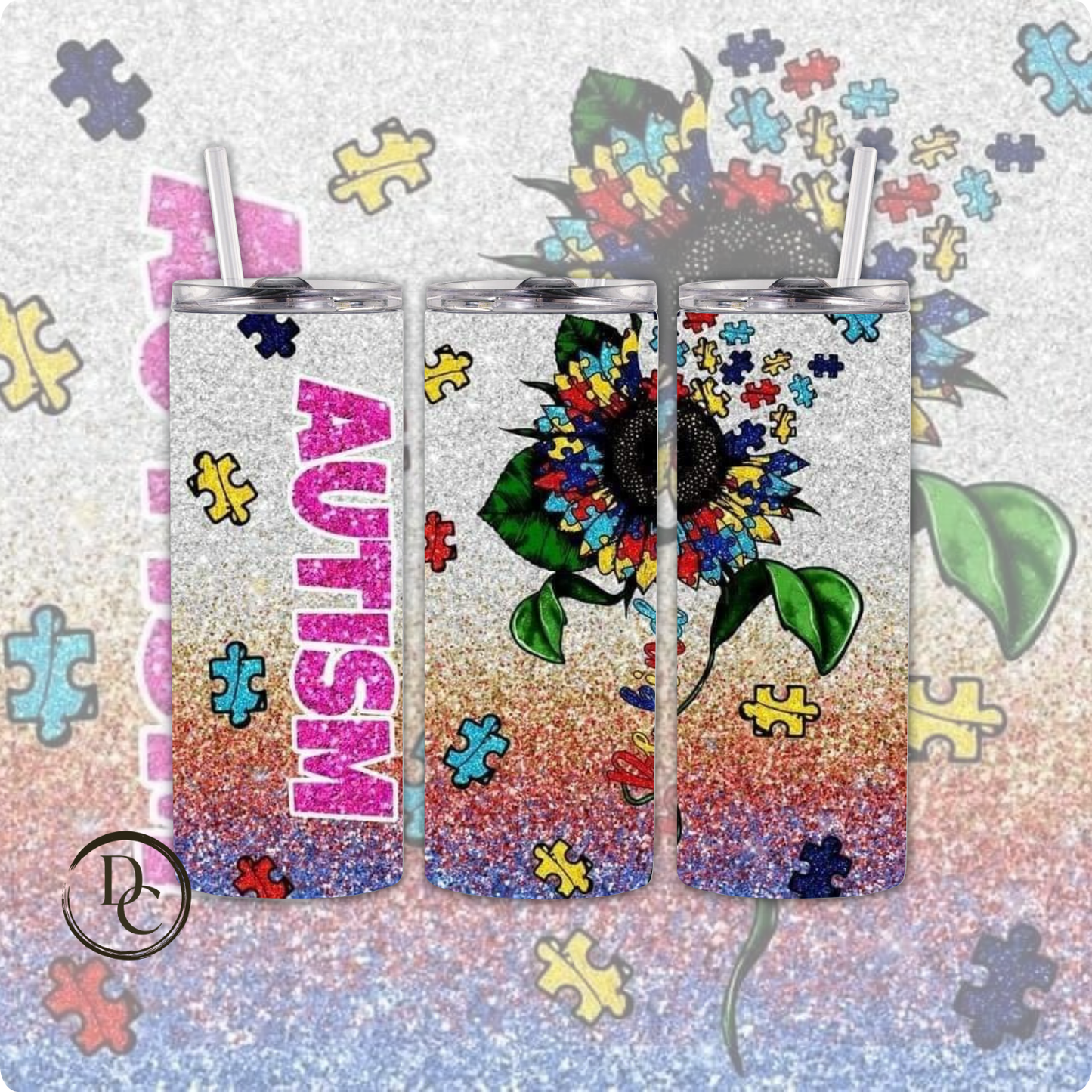GOD FOUND SOME OF THE STRONGEST AUTISM 20 oz Custom Sublimation Tumbler Stainless Steel 45