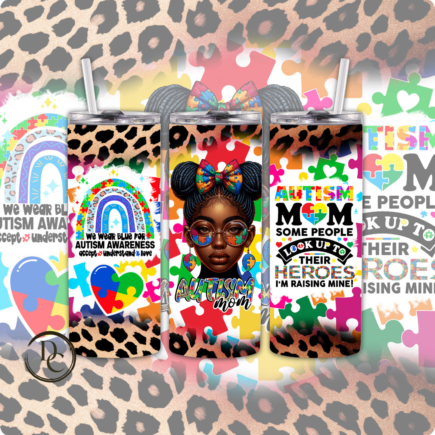 GOD FOUND SOME OF THE STRONGEST AUTISM 20 oz Custom Sublimation Tumbler Stainless Steel 45
