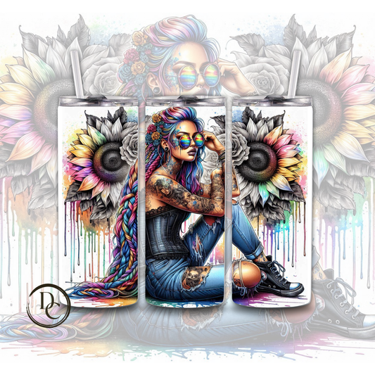 Badass Vibes Affirmation Sarcasm 20 oz Custom Sublimation Tumbler Stainless Steel 15