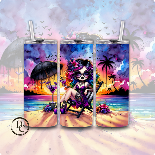 Goth Beach Girl Vibes Affirmation Sarcasm 20 oz Tumblers 20